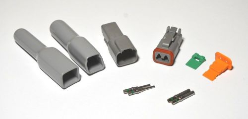 Deutsch dt series 2-pin connector kit 14awg solid terminals  (made in usa)