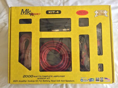 Mk audio 2000w complete 4 gauge amp hookup kit for battery head unit speakers
