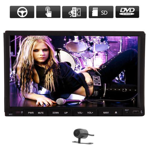 7&#039;&#039; no gps car stereo double 2din in dash bluetooth dvd player fm radio+camera