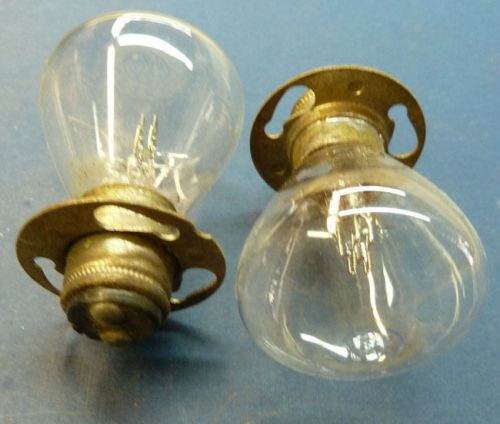 2 vintage 1920&#039;s, 1930&#039;s ge  pre-focused 6 to 8 volt head light bulbs