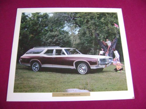 Free shipping genuine gm 1968 pontiac tempest safari wgn dealer showroom picture