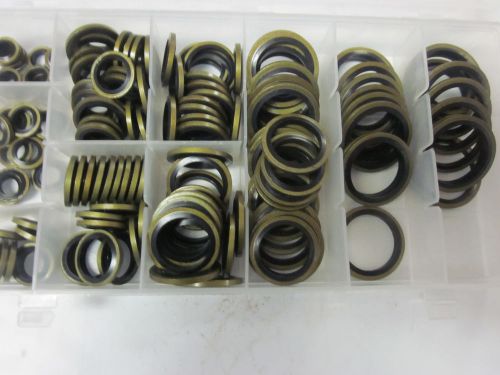 150pc bonded oil seal dowty washer assortment metric 6 8 10 12 22 24mm #osw-150