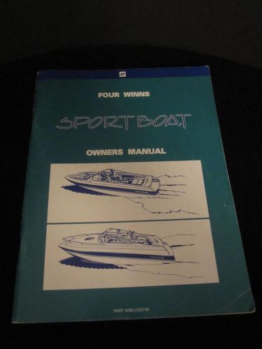 1995 four winns sport boat owners manual and maintenance boating basics
