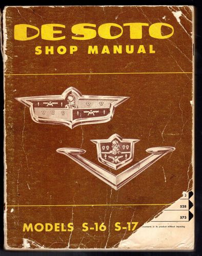 Vintage chrysler corporation de soto shop manual s-16 s-17 s-18 .book