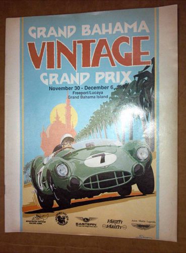 Grand bahama vintage grand prix 1987, race brochure original includes guide