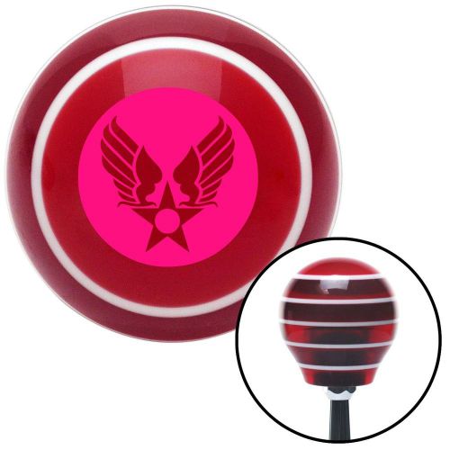 Pink army air corps red stripe shift knob with m16 x 1.5 insert accessory