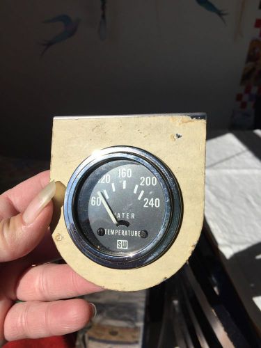 Vintage sw water pressure gauge with mounting faceplate ratrod race ford chevy