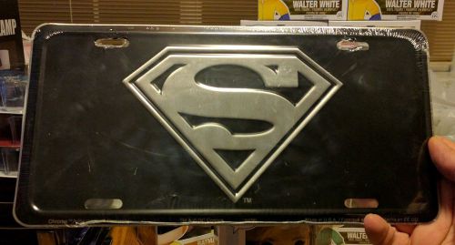 Superman front license vanity plate tag aluminum licensed dc comics brand new!