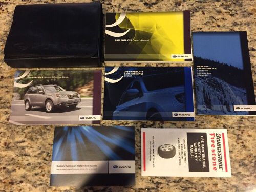 2010 subaru forester owners manual set with case oem lqqk!!!