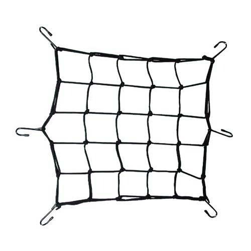 Cargo net 15" sq. front end rack car seat trunk motorcycle atv stretches to 30"