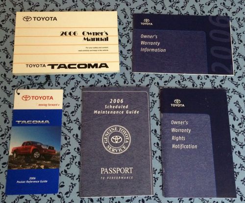 New 2006 toyota tacoma owners manual books guide oem set 4x4 prerunner 4.0l v6