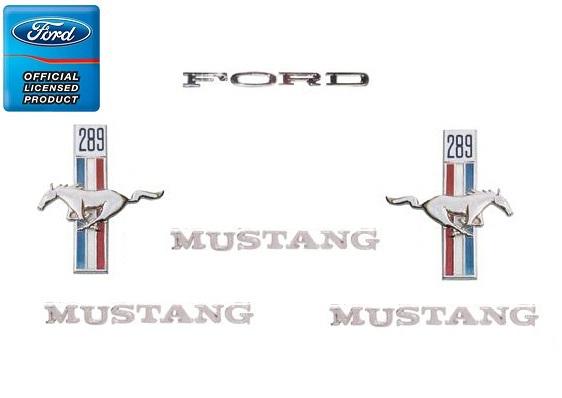 1967 ford mustang 289 v8 emblem kit, top quality "ford licensed" product