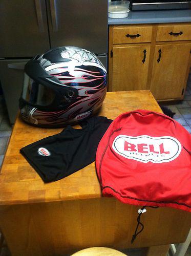 Dot approved bell helmet pink silver black motorcycle, snowmobile four wheeler