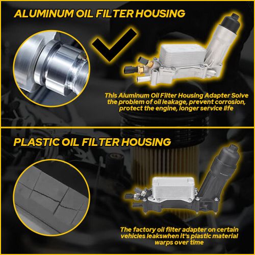 Aluminum Engine Oil Filter Housing Fits 2011-2016 Dodge Jeep Chrysler Ram3.6L, US $93.99, image 8