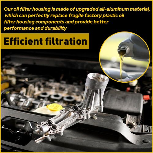 Aluminum Engine Oil Filter Housing Fits 2011-2016 Dodge Jeep Chrysler Ram3.6L, US $93.99, image 9