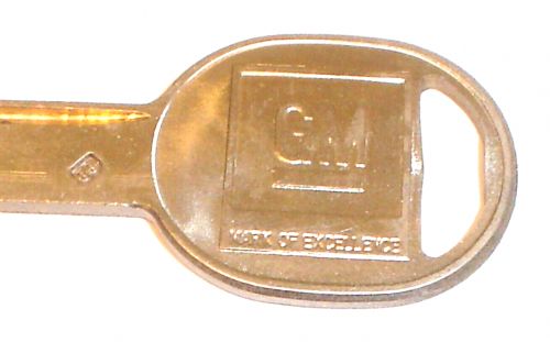 Vintage 1970's GM General Motors B Stamp Nickel Plated Brass Uncut Car Key Blank, US $5.99, image 2