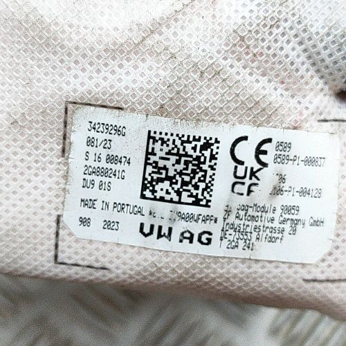 Volkswagen t-roc a11 safety bag for front seat left 2ga880241g 2023 -