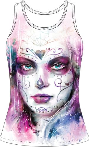 Lethal threat women's painted soul tank lg white #la20472l