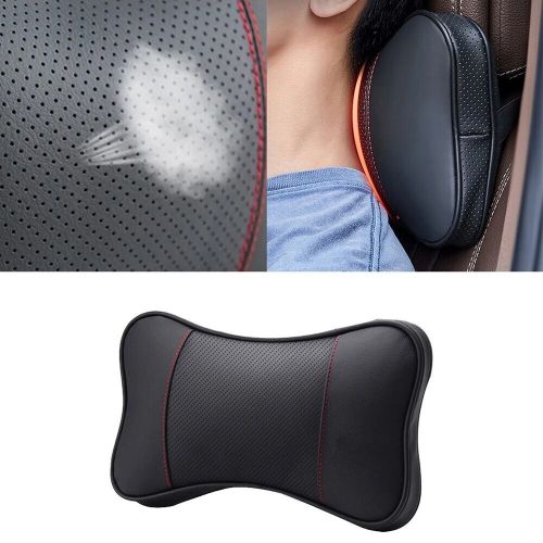 Breathable Car Neck Pillows Headrest with Perforated Cortex Skin Black, US $18.50, image 16