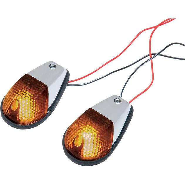 K&s flush mount marker light set single filament chrome smoke