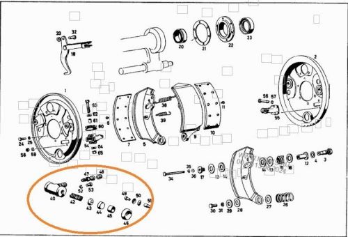 Mercedes 190SL front / rear wheel cylinders - rebuild cores, US $49.95, image 3