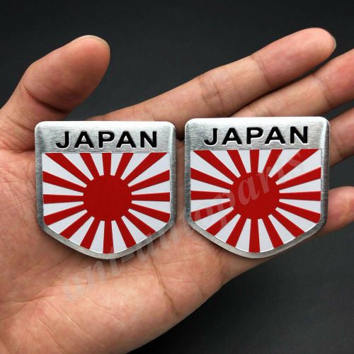 2pcs Japan Japanese Shield Flag Car Emblem Badge Motorcycle Sticker JDM Fairing, US $7.30, image 3