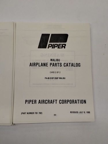 Piper PA-46-310/350P Malibu Airplane Parts Catalog Part No. 761-782-Copy, US $39.95, image 12