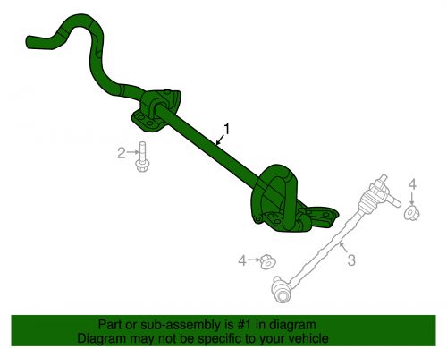 Genuine mercedes-benz suspension stabilizer bar 205-323-14-65