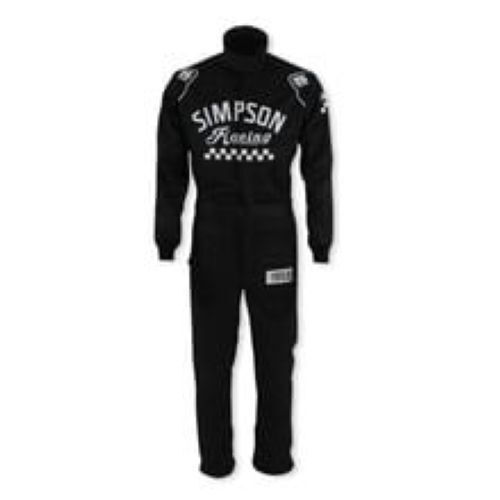 Simpson Safety CK02321 Checkers Classic 2 Layer Racing Suit - Black, Large, US $599.95, image 2