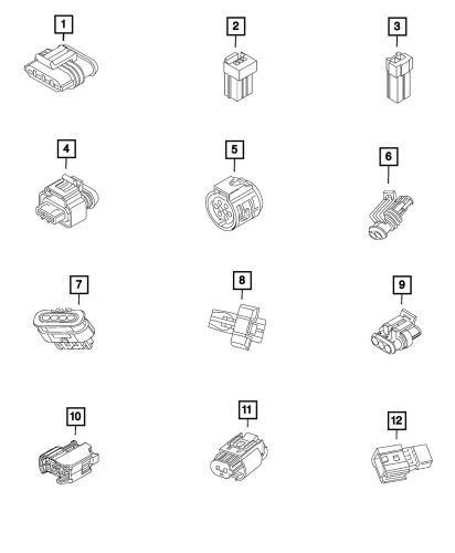 Genuine mopar electrical - connector 68127181aa 68127181aa