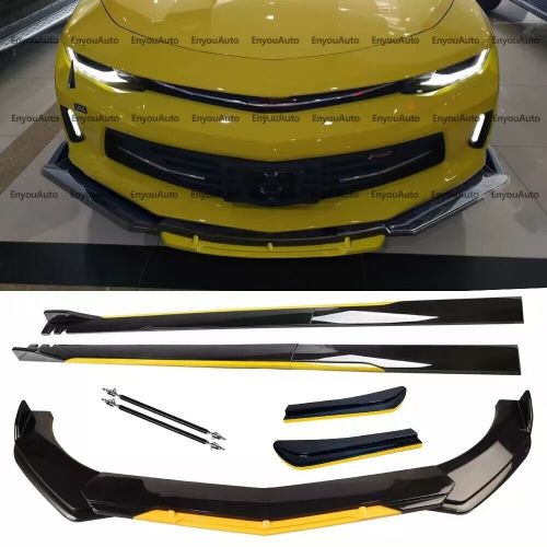 For Chevrolet Camaro Front Bumper Lip 86" Side Skirt Rear Bumper Lip Yellow, US $140.00, image 15