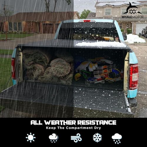 5.8ft soft fold tonneau cover for 2007-2024 silverado gmc sierra 1500 truck bed