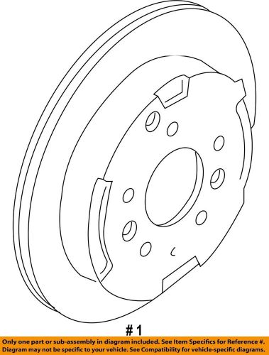 Mazda oem 04-06 mpv rear suspension brake components-rotor left l15y26251