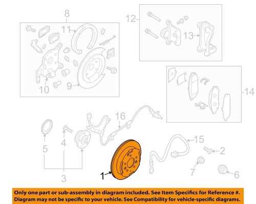 MAZDA OEM 04-06 MPV Rear Suspension Brake Components-Rotor Left L15Y26251, US $104.75, image 2