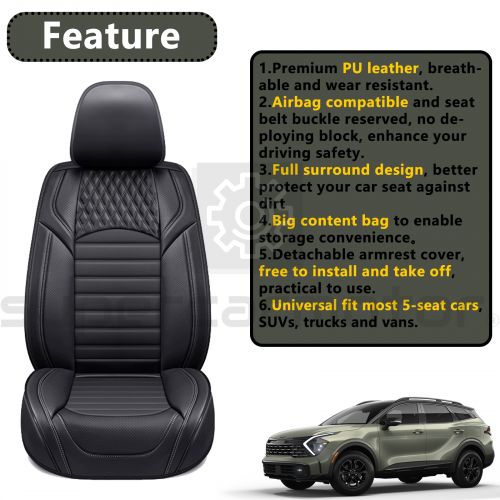 Full Set 5-seat Covers Leather Pad Front Rear Red Cushion For Mercedes-benz Car, US $75.99, image 3