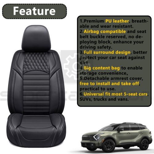 Full Set 5-seat Covers Leather Pad Front Rear Red Cushion For Mercedes-benz Car, US $75.99, image 15