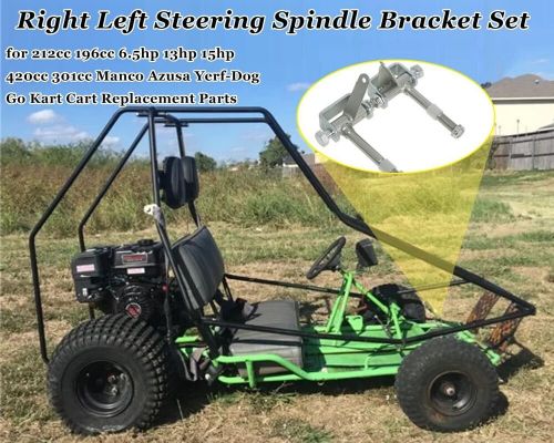 Go kart spindle 4.5"x5/8" right left steering bracket axle kit for 212cc 196cc