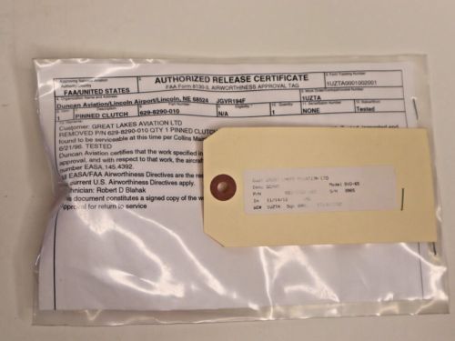 Collins 629-8290-010 Pinned Clutch - Tested with FAA 8130-3 Form (7 available), US $950.00, image 5