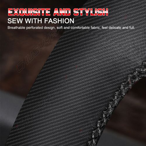 15" Steering Wheel Cover Carbon fiber pattern Genuine Leather for Toyota Prius, US $25.89, image 3