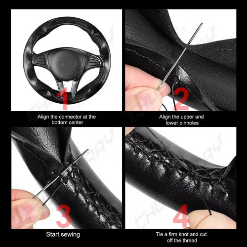 15" Steering Wheel Cover Carbon fiber pattern Genuine Leather for Toyota Prius, US $25.89, image 6