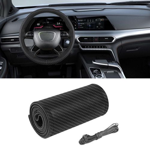 15" Steering Wheel Cover Carbon fiber pattern Genuine Leather for Toyota Prius, US $25.89, image 7