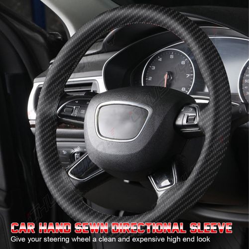 15" Steering Wheel Cover Carbon fiber pattern Genuine Leather for Toyota Prius, US $25.89, image 9