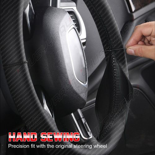 15" Steering Wheel Cover Carbon fiber pattern Genuine Leather for Toyota Prius, US $25.89, image 10