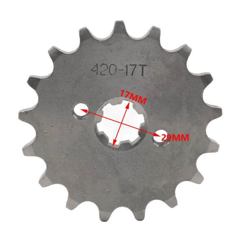 420 Chain 17 Tooth Front Sprocket for 50 70 90 110 125 140cc ATV Pit Dirt Bike-, US $, image 3