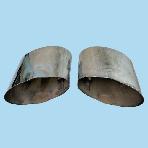 Chrome Exhaust Muffler Tip Set Pair OEM 05-08 Mercedes R171 SLK280 SLK350, US $79.00, image 5