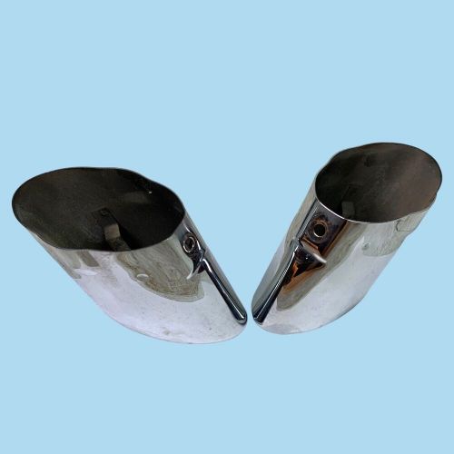 Chrome Exhaust Muffler Tip Set Pair OEM 05-08 Mercedes R171 SLK280 SLK350, US $79.00, image 6