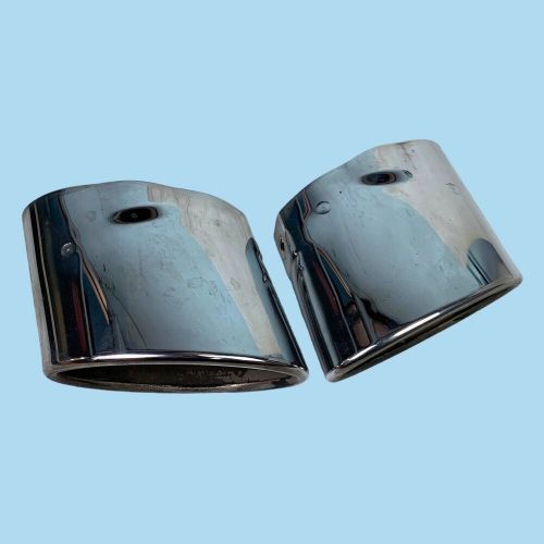Chrome Exhaust Muffler Tip Set Pair OEM 05-08 Mercedes R171 SLK280 SLK350, US $79.00, image 7