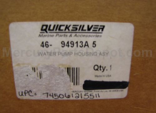 Mercury / MerCruiser Sea Water Pump Housing Assembly 46- 94913A5 - New, US $249.95, image 2