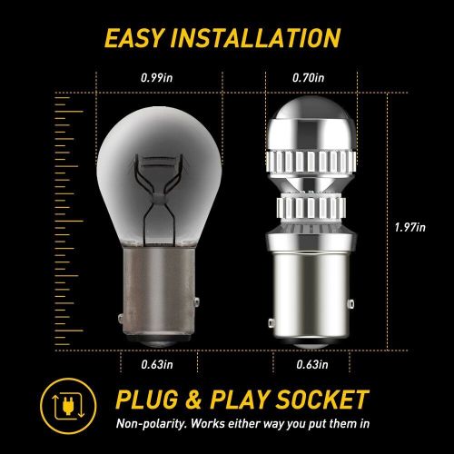 2X AUXITO LED Brake Stop Tail Light Bulbs Lamps Pure Red 1157 7528 2357 US EXV, US $15.99, image 8