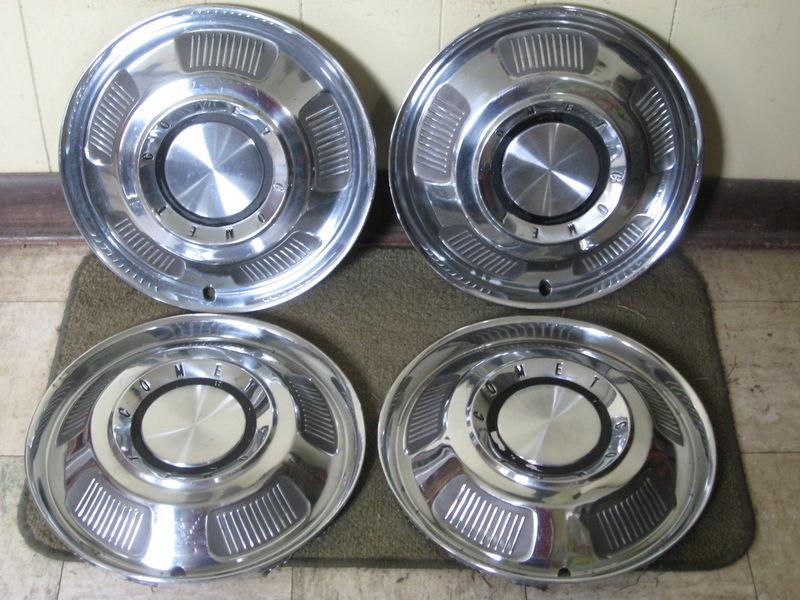 1966 mercury comet 14" hub caps set of 4 wheel covers 